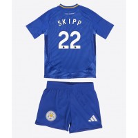 Leicester City Oliver Skipp #22 Heimtrikotsatz Kinder 2024-25 Kurzarm (+ Kurze Hosen)